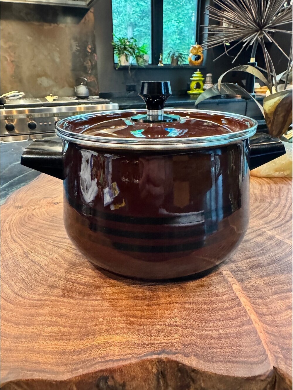 Vintage West Bend "Scandia" Enamel Stock Pot (5-Quart)